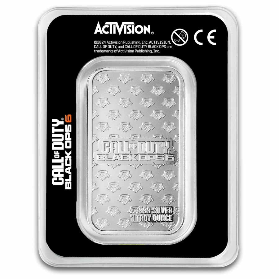 1oz Pamp Call of Duty Colorized Silver Bar in Pouch