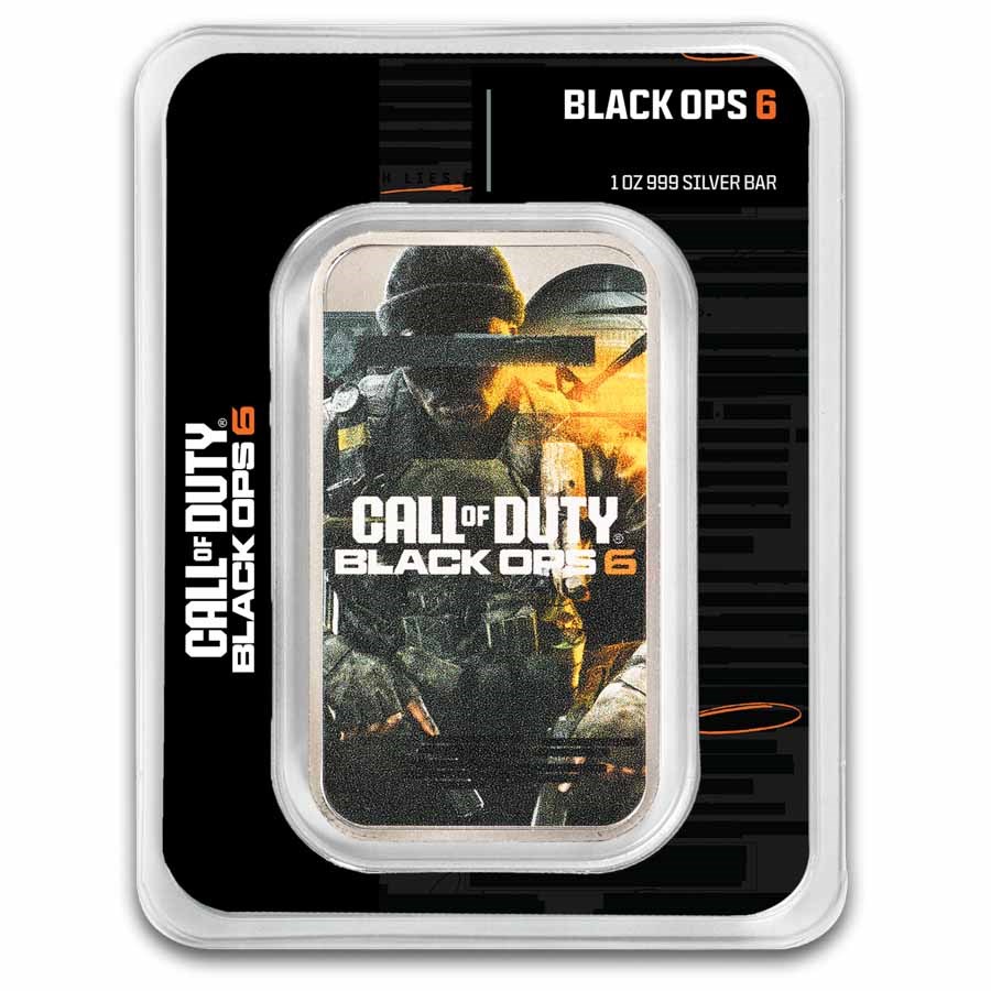 1oz Pamp Call of Duty Colorized Silver Bar in Pouch